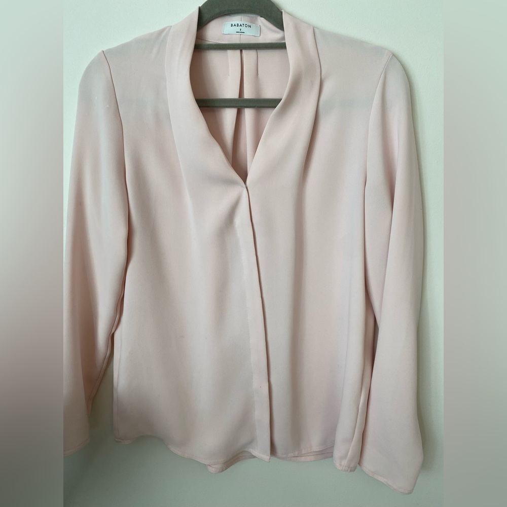 Aritzia Babaton Pink Powerblouse
